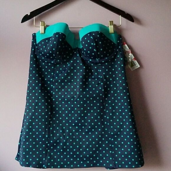 spanx Dresskini Swim Top Polka Dots - Picture 4 of 8